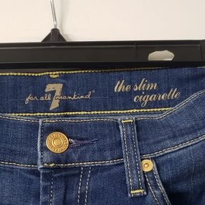 7 For All Mankind The Slim Cigarette MidRise Jeans Size 26